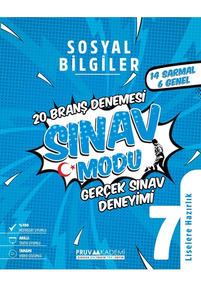 Pruva Akademi 7. Sınıf Sosyal Bilgiler Sınav Modu Deneme Sınavı 2023