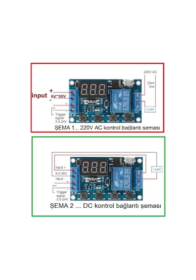 Zaman Ayarlı Röle Modülü Zaman Tetiklemeli Röle Modülü 5-15V N11.4219