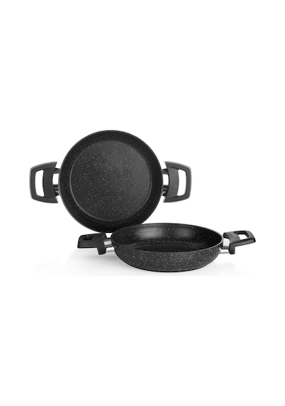 Schafer Black Stone 2 Li Sahan Seti 18+22 Cm-siyah