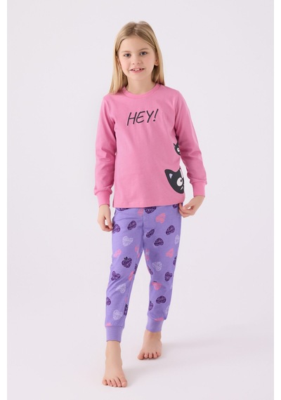 Rolypoly Kız Çocuk Pembe Pijama Takımı Rp3466-c-v2 Pembe