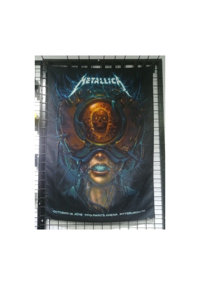 Metallica Pittsburg Konser Afişi Desenli Tasarim Duvar Halisi