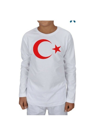 Dragora Unısex Çocuk Ay Yıldızlı Bayrak Baskılı Likralı Süper Compac Penye Badi Beyaz T-shirt Beyaz Beyaz Dragora Unısex Çocuk Ay Yıldızlı Bayrak Baskılı Likralı Süper Compac Penye Badi Beyaz T-shirt Beyaz Beyaz