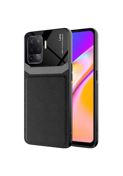 Oppo Reno 5 Lite Kılıf Zore Emiks Kapak Siyah