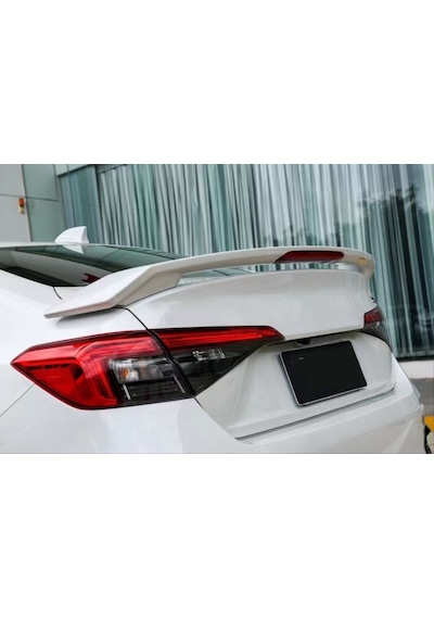 Autogp Honda Civic Uyumlu Modülo Işıklı Spoiler Piano Black 2022+ Cmhnc22msp
