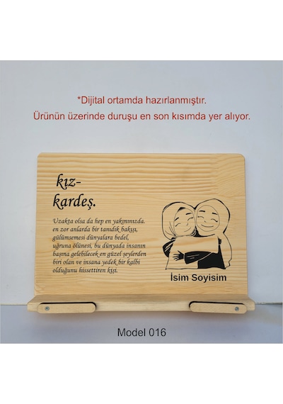 Münzevi Masaüstü Ahşap Rahle/tablet/kitap Tutucu--model016