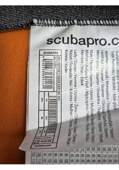 Scubapro Definition Hood Fzip 7 Mm Dalış Elbisesi 2xl Beden Siyah