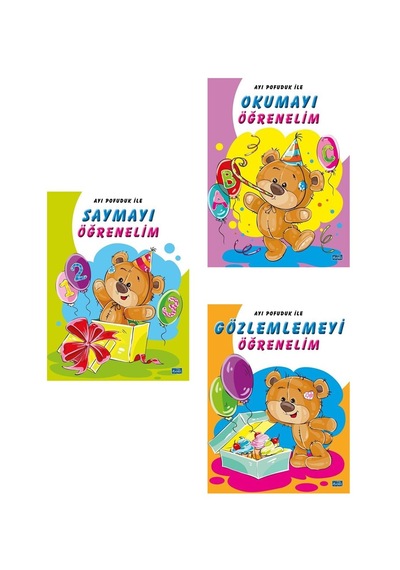 Ayı Pofuduk İle Gözlemlemeyi-okumayı-saymayı Öğrenelim 3 Kitap