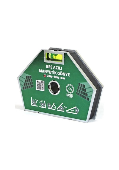 MSK Su Terazili Manyetik Kaynak Gönyesi 5 Açılı 30-50 KG Kaynak Tutucu