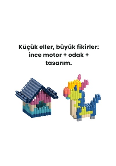 Yaratıcı Modüler Yapı Blokları Tak Çıkar Eğitici Oyuncak 300 Parça 3+ Yaş