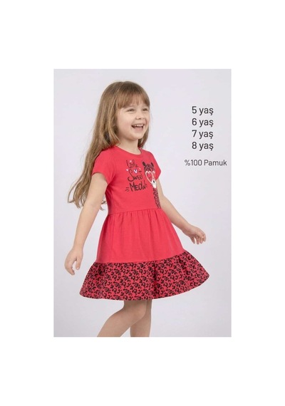 Ketbaby %100 Pamuklu Kız Çocuk Kırmızı Leopar Desenli Elbise 5-8 Yaş Yazlık Konfor Serisi Kırmızı Kırmızı Ketbaby %100 Pamuklu Kız Çocuk Kırmızı Leopar Desenli Elbise 5-8 Yaş Yazlık Konfor Serisi Kırmızı Kırmızı