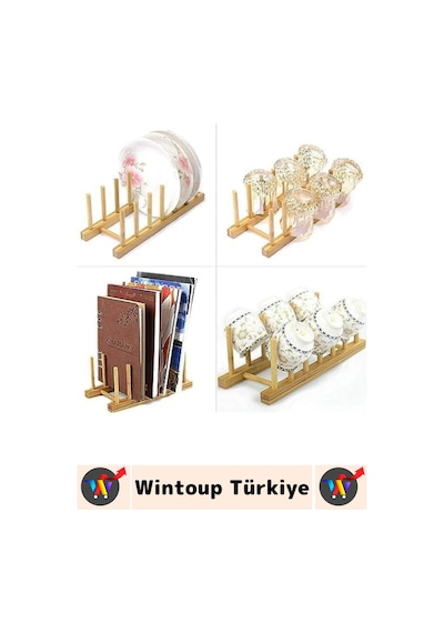 Stand Montajsız Mutfak Banyo Dolap İçi Tezgah Üstü Düzenleyici Çok Amaçlı Ahşap Görünüm Bambu Stand