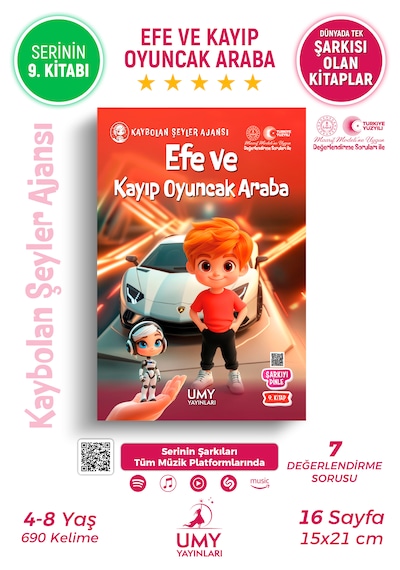 Umy Yayınları Efe Ve Kayıp Oyuncak Araba - Çocuklar İçin Odaklanma Ve Hedef Belirleme Temalı Macera Kitabı