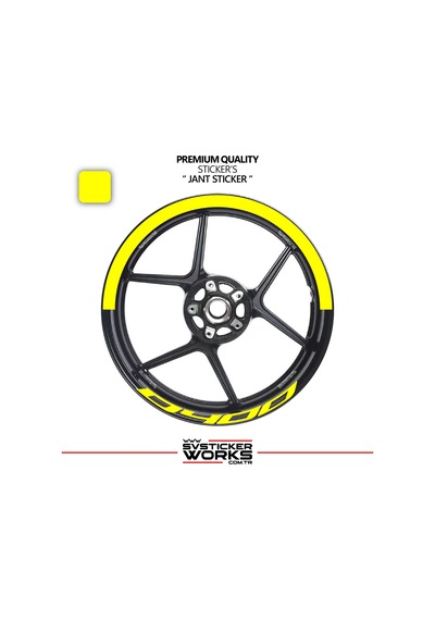 Bajaj Dominar 400 Jant Şeridi Yarım Jant Kaplama & D400 Yazı Sticker Seti 65048946
