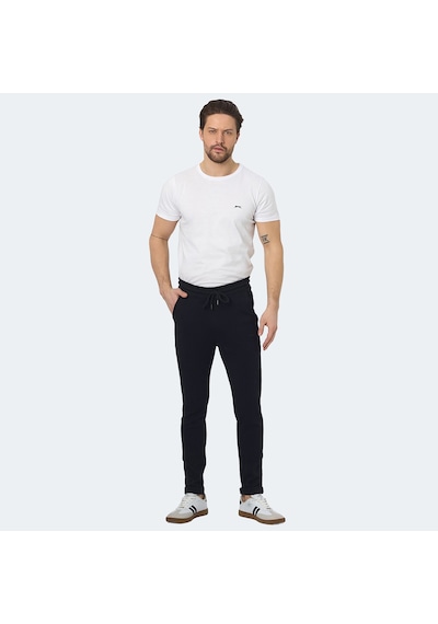 Slazenger BLAZEWAY Erkek Cepli Dar Paça Siyah Eşofman Altı