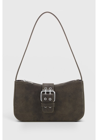 Housebags Kadın Vintage Görünüm Haki Tokalı Omuz Çantası 268 Haki