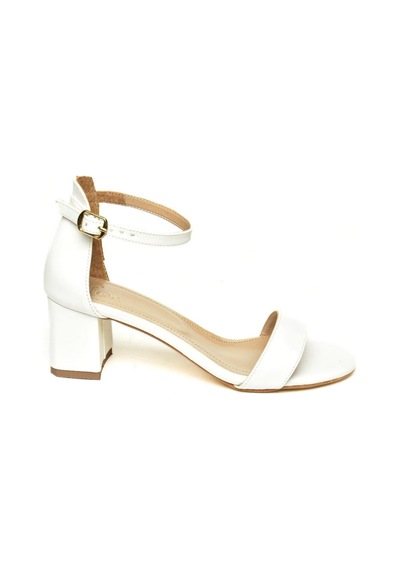 Fox Shoes U578451009 Beyaz Kalın Topuklu Kadın Ayakkabı Beyaz
