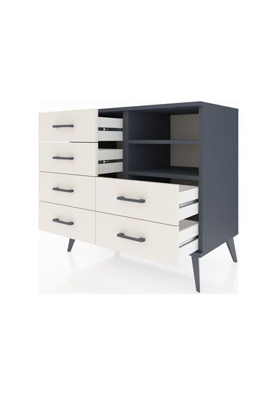 Hyperion Şifonyer 2 Raflı 6 Çekmeceli 88x44x80 Antrasit-antrasit/aytaşı Antrasit/aytaşı Hyperion Şifonyer 2 Raflı 6 Çekmeceli 88x44x80 Antrasit-antrasit/aytaşı Antrasit/aytaşı