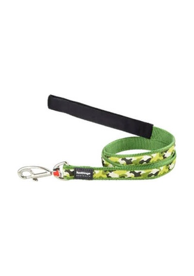 Kamuflaj Desenli Yeşil Köpek Uzatma Tasması Medium 20 Mm 1,2 Mt Çok Renkli