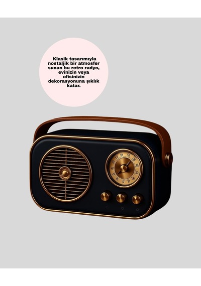 Northcity Retro Bluetooth Rado: Nostaljik Tasarım, Tf Kart Ve Usb Destekli