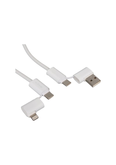 Raca Rc41 4'ü 1 Arada Type-c/usb To Type-c/lightning Çok Fonksiyonlu Kablo 1.2 Metre