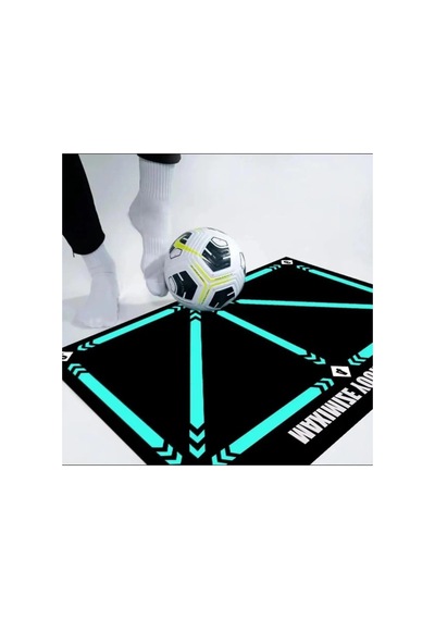 Carmine Carpet 3849 Futbol Eğitim Antrenman Kaymaz Taban Çocuk Oyun Halısı Siyah 60 X 90 Standart