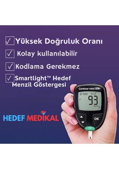 Contour Plus Seker Ölçüm Cihazı + Ölçüm Stribi 50 Adet