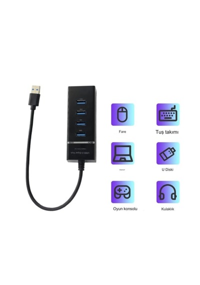 4 Port Usb 3.0 Hub Bilgisayar Çoklayıcı Tüm Cihazlara Uyumlu