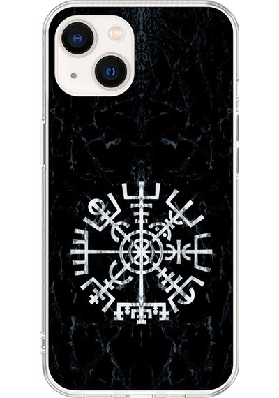 Apple Uyumlu iPhone 13 Şeffaf Kılıf Nordic Viking 1 Tasarımlı