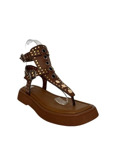 Kemal Tanca 862 288-3 Kadın Hakiki Deri Sandalet Taba