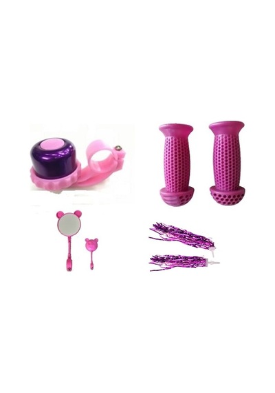 BİSİKLET PEMBE DEKORATİF PRENSES SÜS SETİ Pembe
