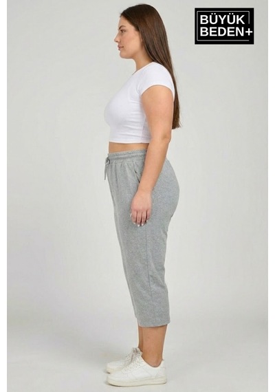 Süperlife Büyük Beden Kadın İkili Set Kapri Şort Rahat Kalıp 3xl-6xl Spr26bsrk591+2 Navy-grey Mel Süperlife Büyük Beden Kadın İkili Set Kapri Şort Rahat Kalıp 3xl-6xl Spr26bsrk591+2 Navy-grey Mel