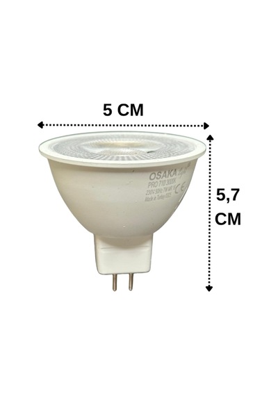 7w 50w Sarı Işık 3000k Mr16 Led Çanak Ampul, 6 Adet Diğer