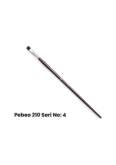 Pebeo 210 Seri Samur Düz Kesik Uçlu Fırça No 4