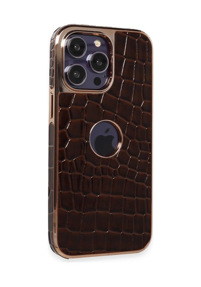 Newface - 425 - İphone 14 Pro Kılıf Snake Kapak - Edntrend - - Kahverengi