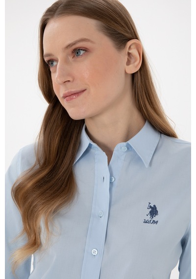 U.s. Polo Assn. Kadın Açık Mavi Gömlek Basic 50298091-vr003 Acık Mavı Açık Mavi