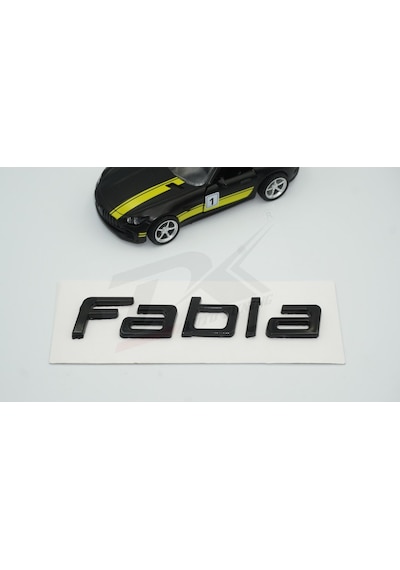 Skoda Fabia Bagaj Parlak Siyah Abs 3M 3D Yazı Logo Amblem