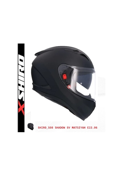 Shiro Fullface Shadow M.C Motosiklet Kaskı Mat Siyah