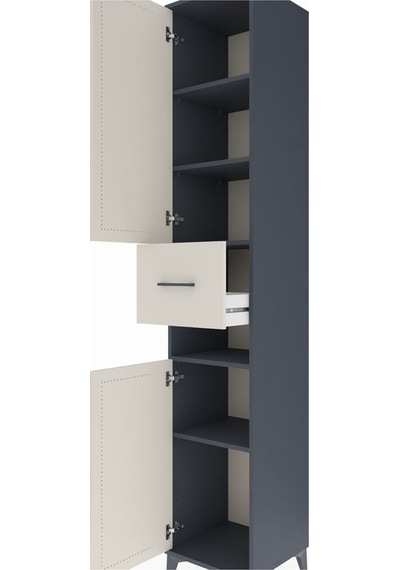 Hyperion Dolap 5 Raflı Tek Çekmeceli 2 Kapaklı 44x44x243 Antr... Antrasit Hyperion Dolap 5 Raflı Tek Çekmeceli 2 Kapaklı 44x44x243 Antr... Antrasit
