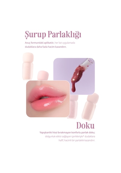 Clio Pigmentli Parlak Bitişli Dolgunlaştırıcı Lip Gloss Clıo Volumate Gloss 200 Bunny Pure Pink