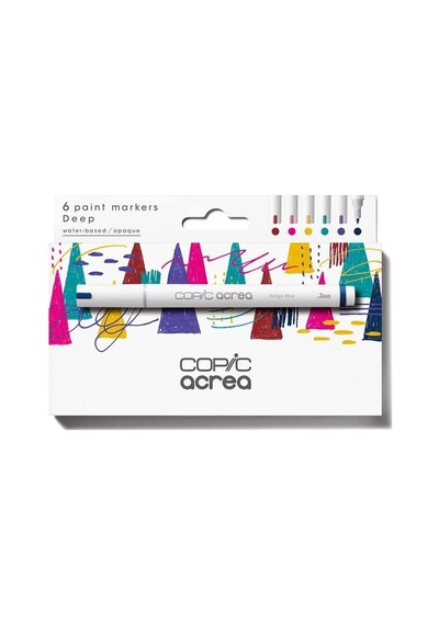 Acrea Paint Marker Set Of 6 Deep Colours