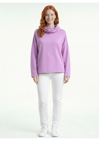 Neden Tekstil Oversize Kadın Sweatshirt Kapüşonlu Rahat Kalıp - Pembe