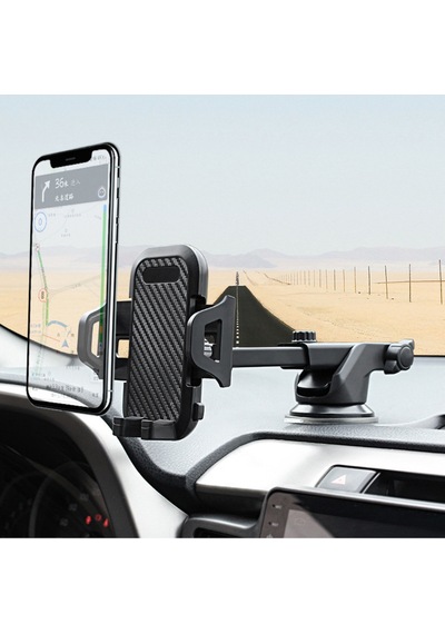 Vantuzlu Cama Ve Göğüse Yapışan Ayarlanabilir Araç Telefon Tutucu Vantuz Yapışkanlı Telefon Tutacağı Siyah