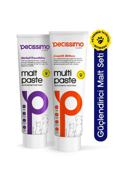 Petissimo Care 2'li Kedi Maltı Seti - Tüy Yumağı Önleyici Kedi Maltı Ve Multivitamin Malt