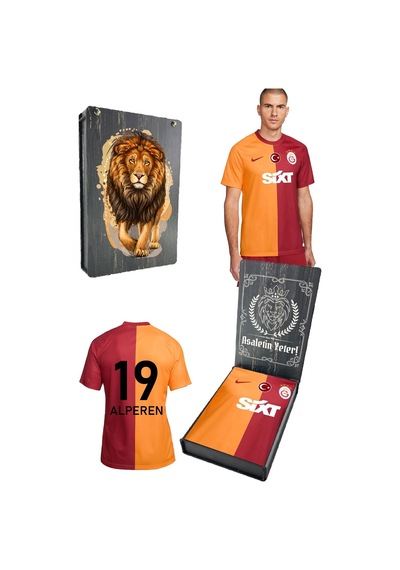 Gsstore Galatasaray 23-24 Parçalı İsme Özel Forma Ahşap Kutulu 001