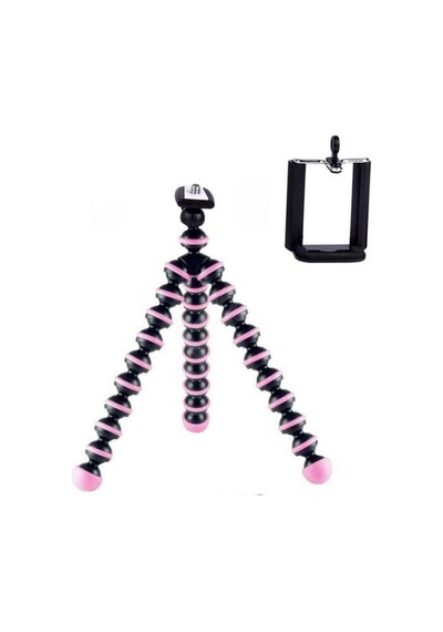 Kingma Akrobat Mini Ahtapot Tripod Telefon Tutucu Pembe