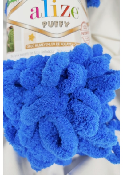 Puffy Saks Mavi El Örgü İpi 100gr. 9mt. 5'li Paket - Renk: 141