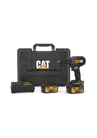 Cat Dx12.2 18volt/4.0ah Li-ion Çift Akülü Kömürsüz Profesyonel Şarjlı Darbeli Matkap