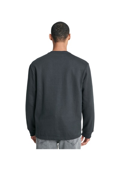 Lee Cooper Regular Fit Normal Kesim Bisiklet Yaka Şardonlu Siyah Sweatshirt Sİyah