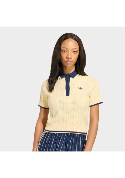Adidas Cable Knit Cali Kadın Sarı Polo Tişört Kt1862