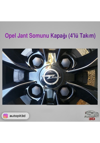 Opel Adam Uyumlu Jant Bijon Somunu Kapağı 4'lü Takım Jant Bijon Somunu